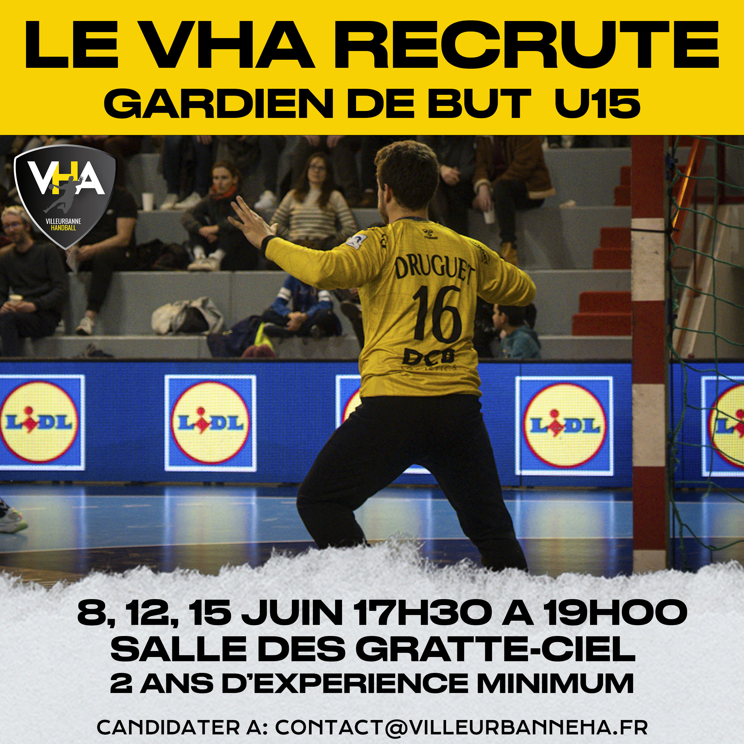 Lire la suite à propos de l’article Recrutement : Gardiens U15